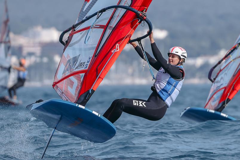 Veerle ten Have won back-to-back races to qualify for the medal series. Photos/ Sailing Energy