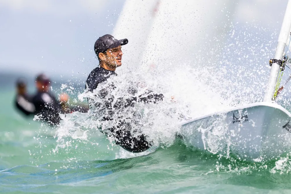 Tom Saunders in action at the Oceanbridge