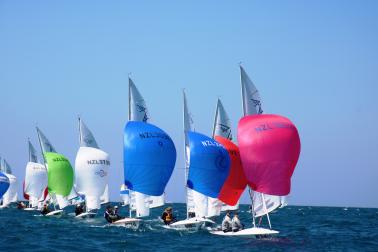 Yachts racing in ocean