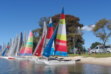 Hobie cats on beach