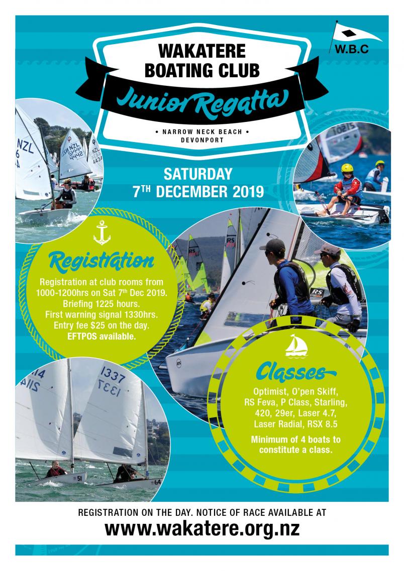 2019 Wakatere Junior Regatta Flyer