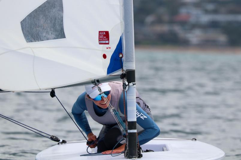 Greta Pilkington finished second in the ILCA 6 open fleet following light breeze for the last two races.