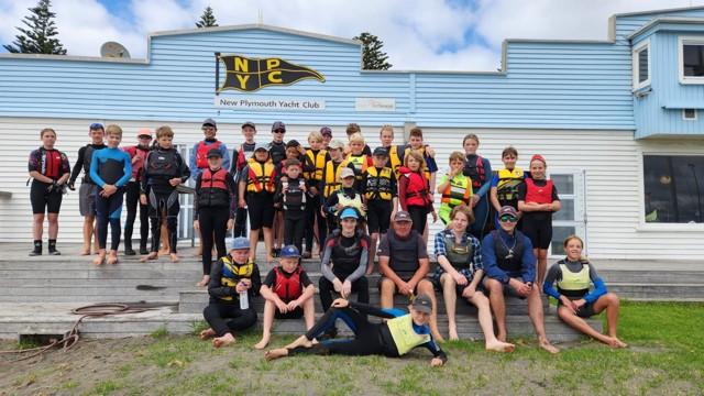 Sailers at this year's Juniorsail camp at the New Plymouth Yacht Club.