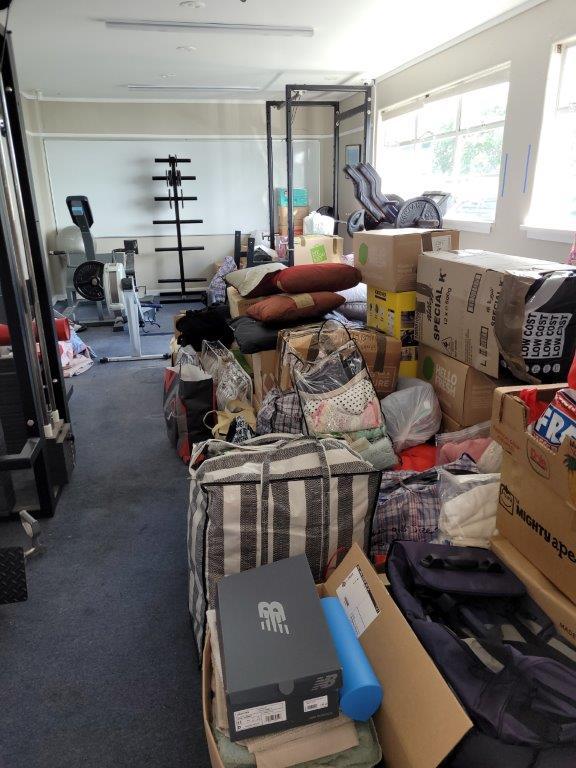 Some of the essential items that have been donated following the group's Facebook plea.
