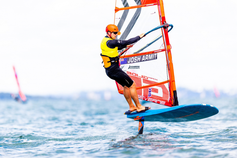 Josh Armit in action off Torbay. Photo / Adam Mustill Photography