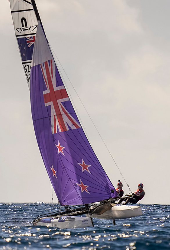 Micah Wilkinson and Erica Dawson finished third overall at the Lanzarote International Regatta - their first competitive racing of 2023. Photos / Sailing Energy