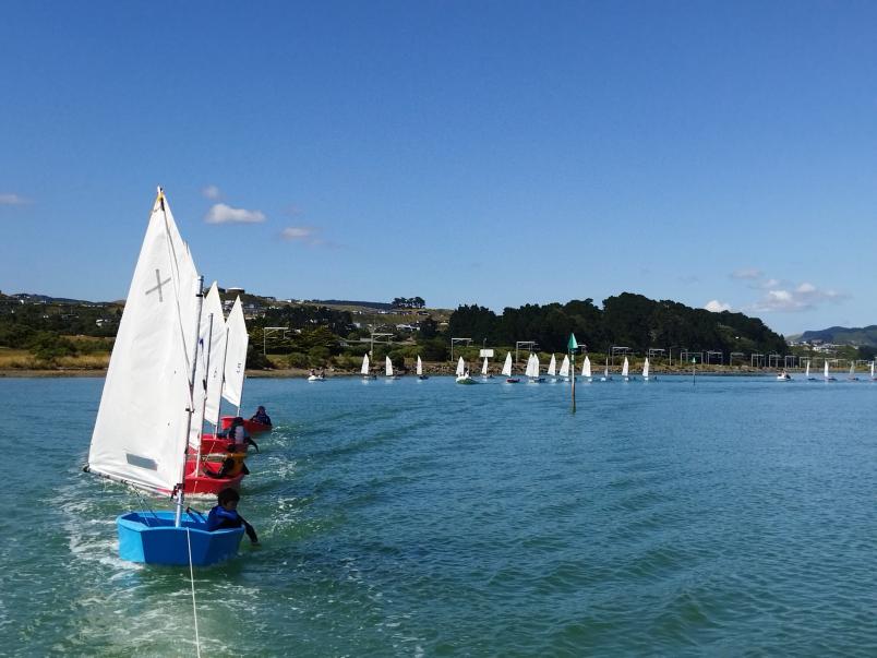 The Wellington Optisail camp at Titahi Bay Boating Club was a mix of fun and learning.  