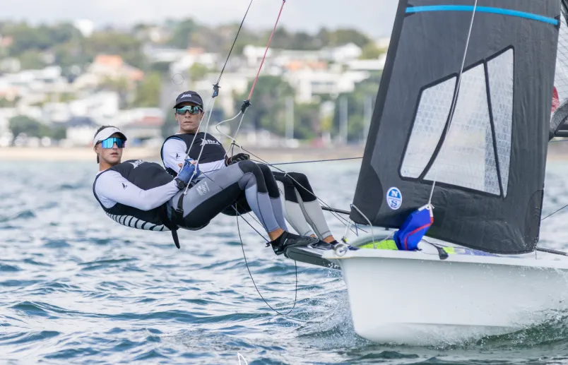 Jo Aleh and Molly Meech won last year's Oceanbridge NZL Sailing Regatta. Photos / Suellen Hurling, Live Sail Die