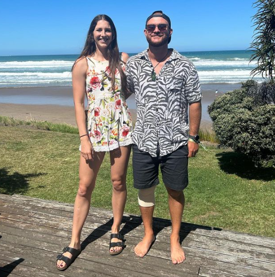 Lukas Walton-Keim is grateful for a 'wonderful' support network - including partner Eliza McCartney.