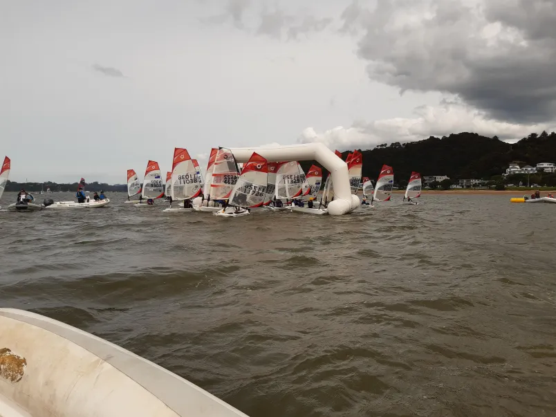 The 'Bridge of Doom' at the O'pen Skiff nationals in the Bay of Islands provided great fun.
