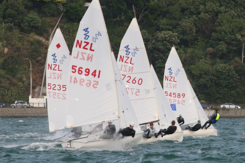 Joe Leith and Josh Ferrissey won every race to be crowned national 420 champions. Photos / Wellington Dinghy Sailing 