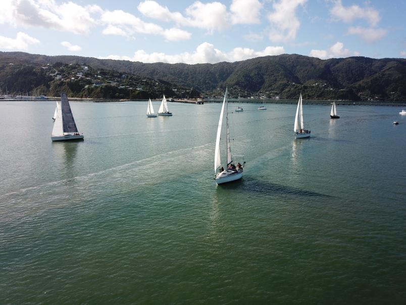 The 24-Hour Endurance Yacht Race saw nine boats on the start line. Photo / Lowry Bay Yacht Club