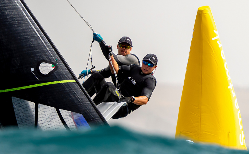 Isaac McHardie and William McKenzie in action at the Lanzarote International Regatta. Photo / Sailing Energy