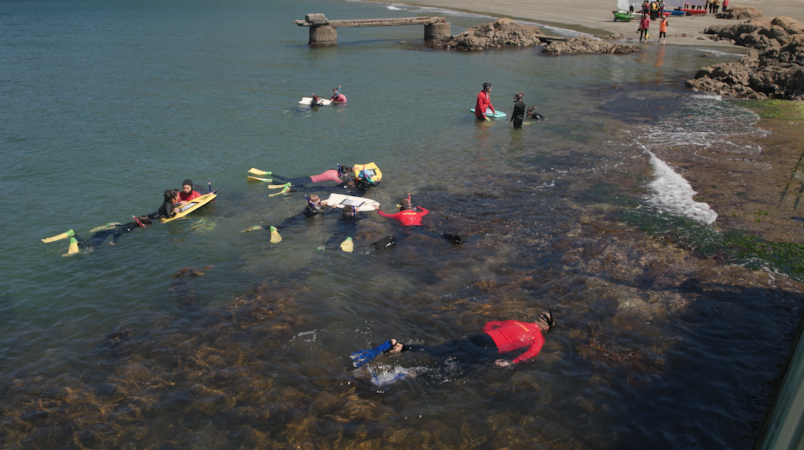 Local schoolchildren were given a taste of some of the Moanamana activities at Worser Bay Boating Club last month.