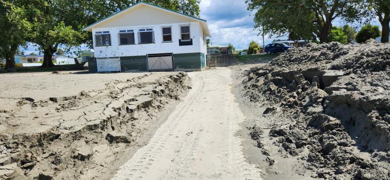 Club members and volunteers cleared almost a metre of silt and mud from in and around Wairoa Yacht Club. Photo / Supplied