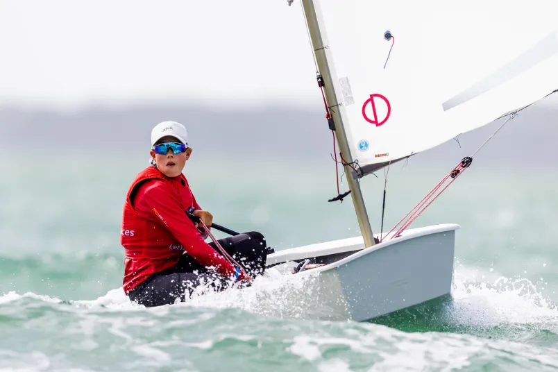 Will Mason claimed the national Optimist title a few days before also winning the Starling event. Photo / Adam Mustill Photography