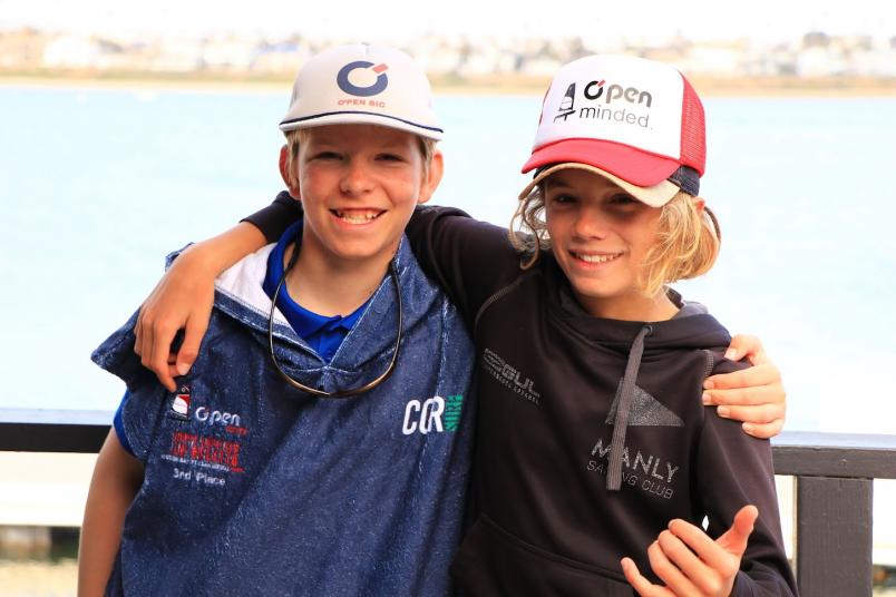 Ewan Brazle (right) won the O'pen skiff North American championship in San Diego. Photo / Taui Duer 