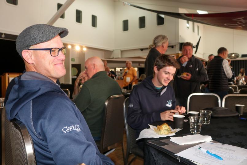 Paremata Boating Club's James Swinney (right) was one of the young leaders at the conference. Photo / Eduan Roos