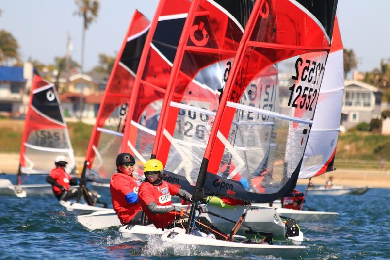 Ewan Brazle in action at the Mission Bay Yacht Club. Photo / Tauri Duer