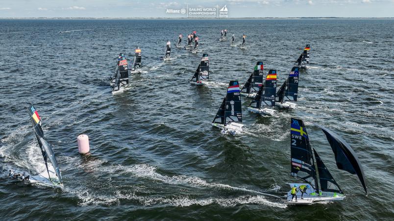 The pair have their sights firmly set on next year's Paris Olympic Games after securing a country spot in the class. Photos / World Sailing, Sailing Energy