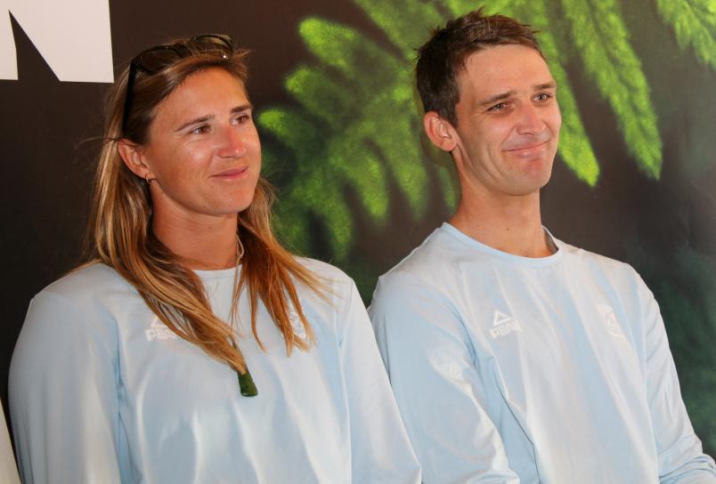 Molly Meech and Tom Saunders speak to the media ahead of the start of the Paris 2024 Olympic Games. Photos / Eduan Roos Molly Meech and Tom Saunders speak to the media ahead of the start of the Paris 2024 Olympic Games. Photos / Eduan Roos
