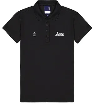 NZL Sailing Tekapo Polo Shirt - Womens, Black NZL Sailing Tekapo Polo Shirt - Womens, Black