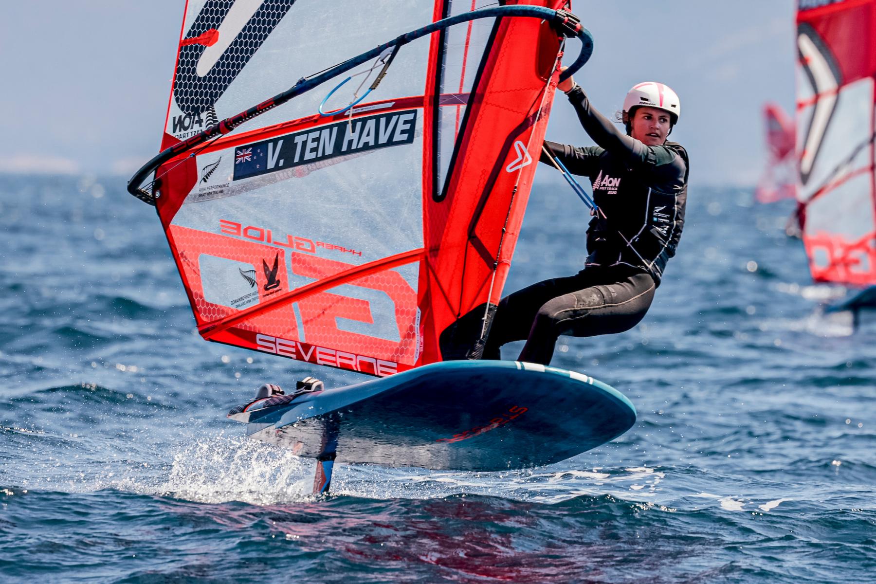 Windfoilers in medal hunt at Olympic Week Yachting New Zealand